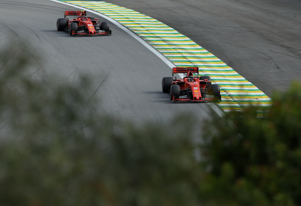 Forma-1, Brazil Nagydíj, Vettel, Leclerc, Ferrari 