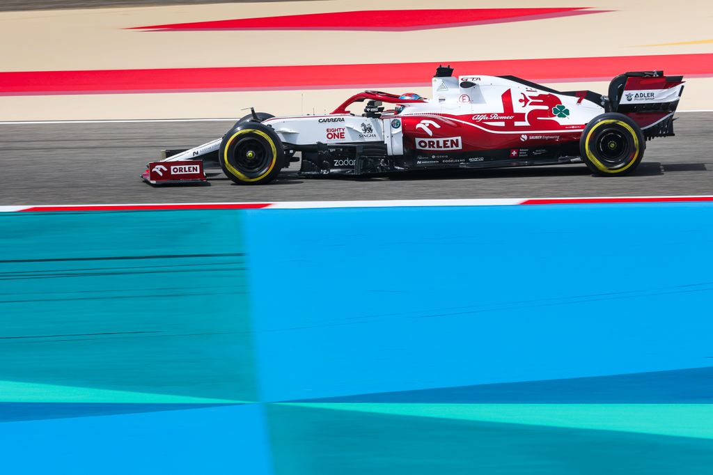 Forma-1, Kimi Räikkönen, Alfa Romeo Racing, Bahrein teszt 1. nap 
