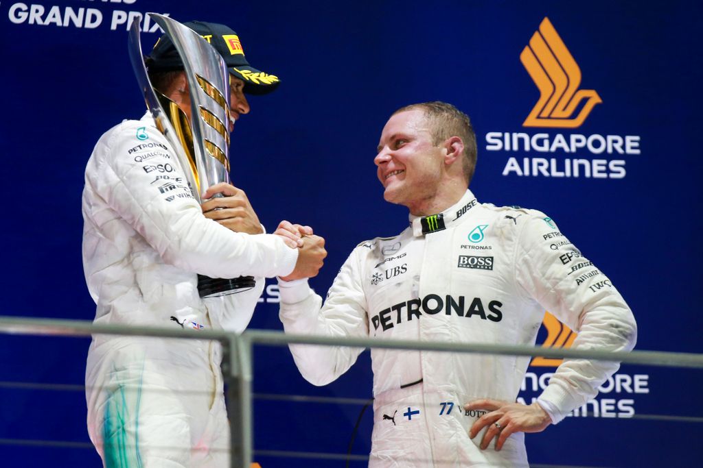 Forma-1, Lewis Hamilton, Valtteri Bottas, Mercedes-AMG Petronas, Szingapúri Nagydíj 