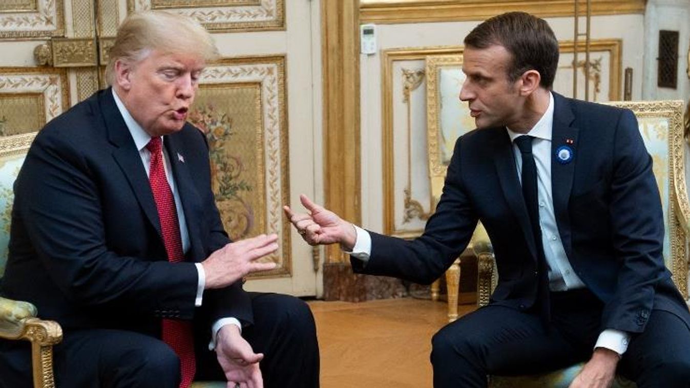 Donald Trump és Emmanuel Macron 