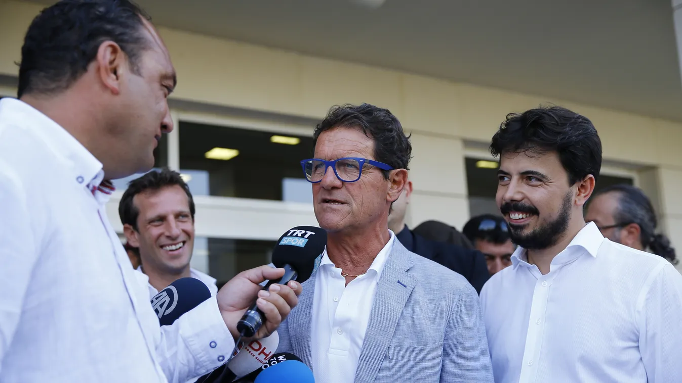Football stars arrive in Antalya for charity game TURKEY AIRPORT Antalya Fabio Capello ARRIVAL 