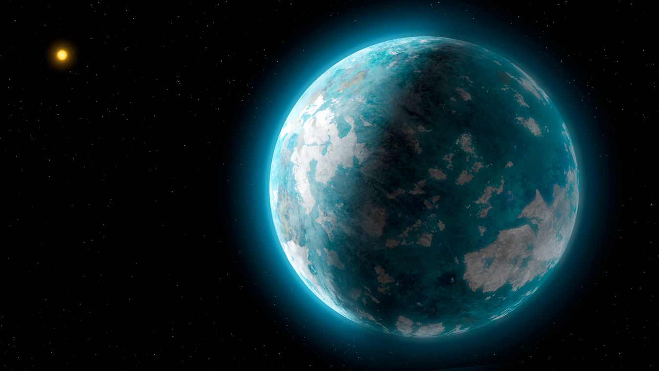 Egy Föld-szerű exobolygó (Illusztráció) 