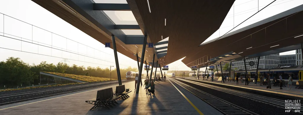 Így fog kinézni a Déli Körvasút Népliget megállója – látványtervek térképek
Népliget vasútállomás koncepcióterv 