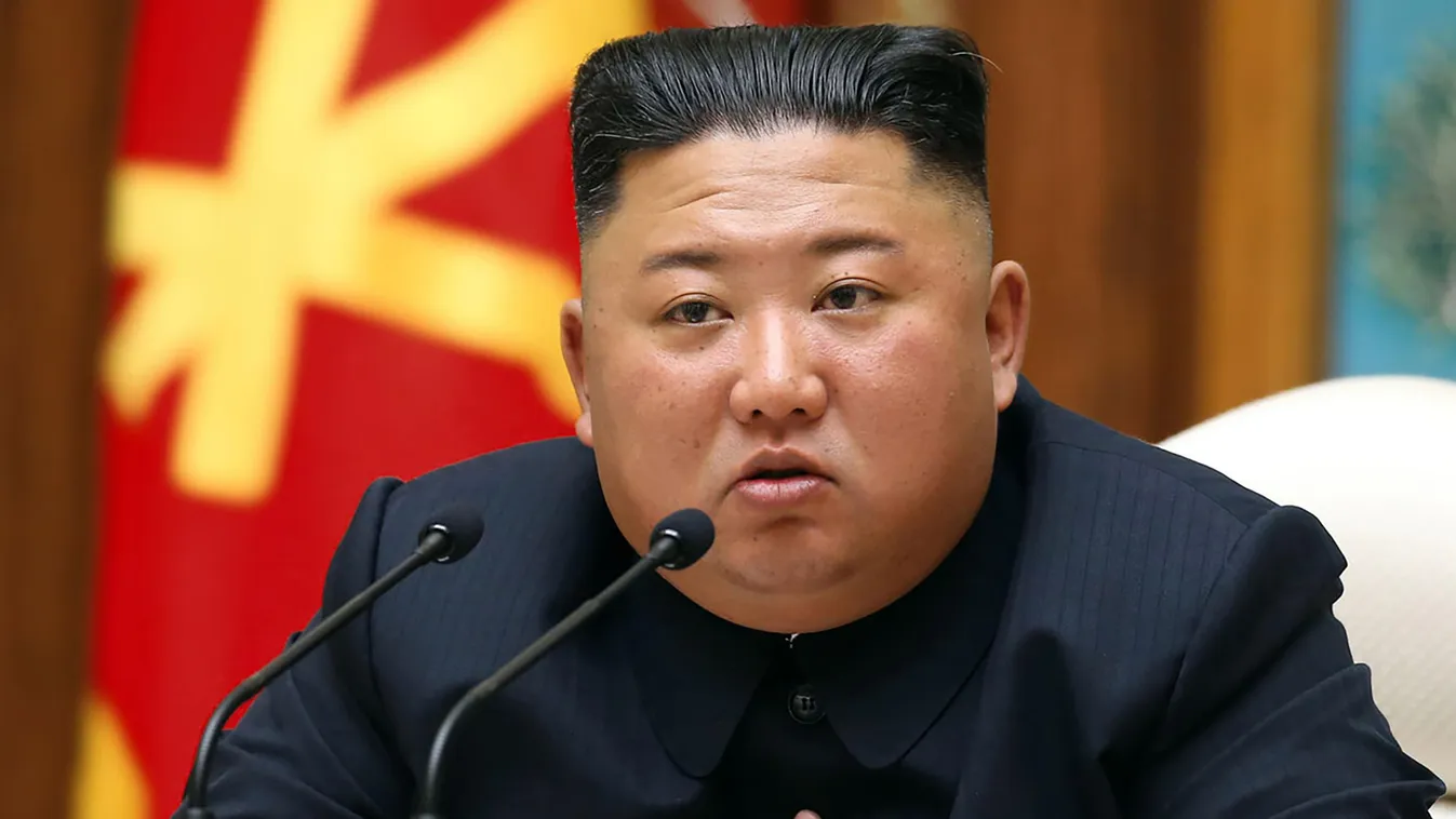 politics Horizontal This picture taken on April 11, 2020 and released from North Korea's official Korean Central News Agency (KCNA) on April 12, 2020 shows North Korean leader Kim Jong Un speaks during a meeting of the Political Bureau of the Central Comm