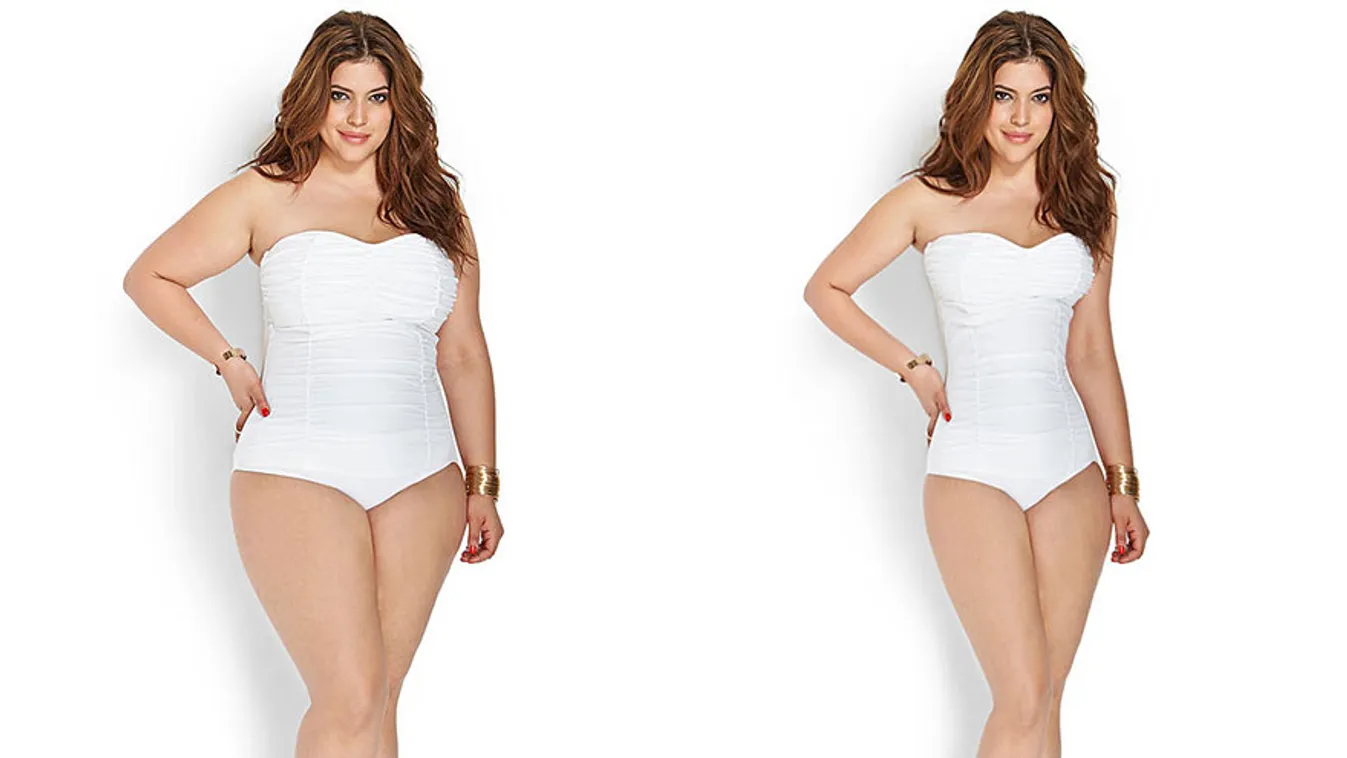 Photoshoppal szedték le ismert plus size lányokról a kilókat, hogy fogyásra ösztönözzék őket Denise Bidot 