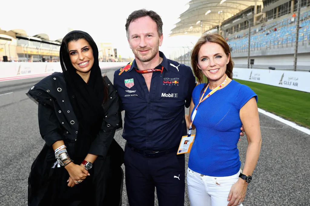 A Forma-1-es Bahreini Nagydíj szombati napja, Geri Halliwell, Geri Horner, Christian Horner, Red Bull Racing 