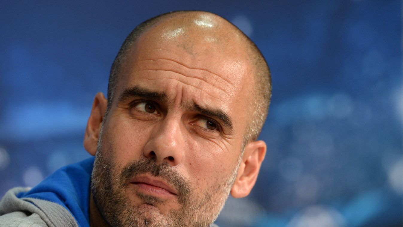 - PORTRAIT PRESS CONFERENCE Bayern Munich's Spanish headcoach Pep Guardiola attends a press conference on the eve of the UEFA Champions League Group E second-leg football match FC Bayern Munich vs AS Roma in Munich, southern Germany, on November 4, 2014. 