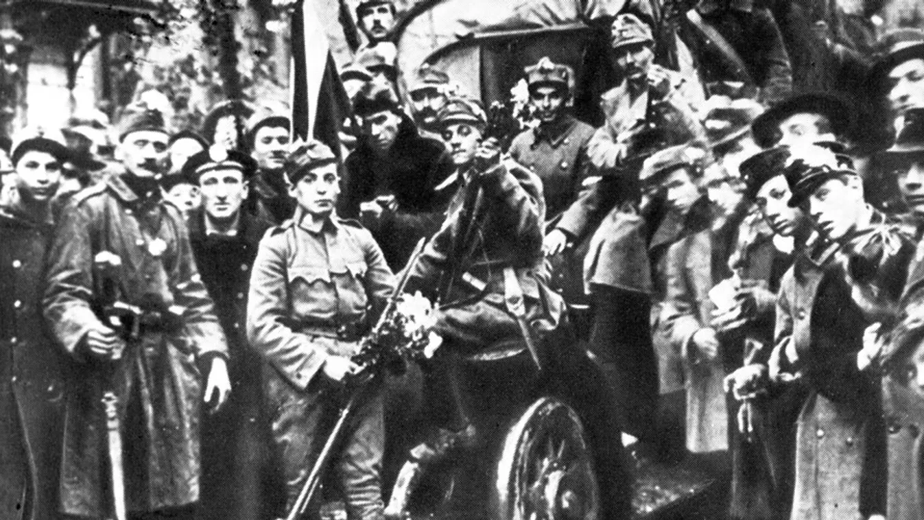 őszirózsás forradalom, 1918, magyarország, Őszirózsás katonák csoportképe