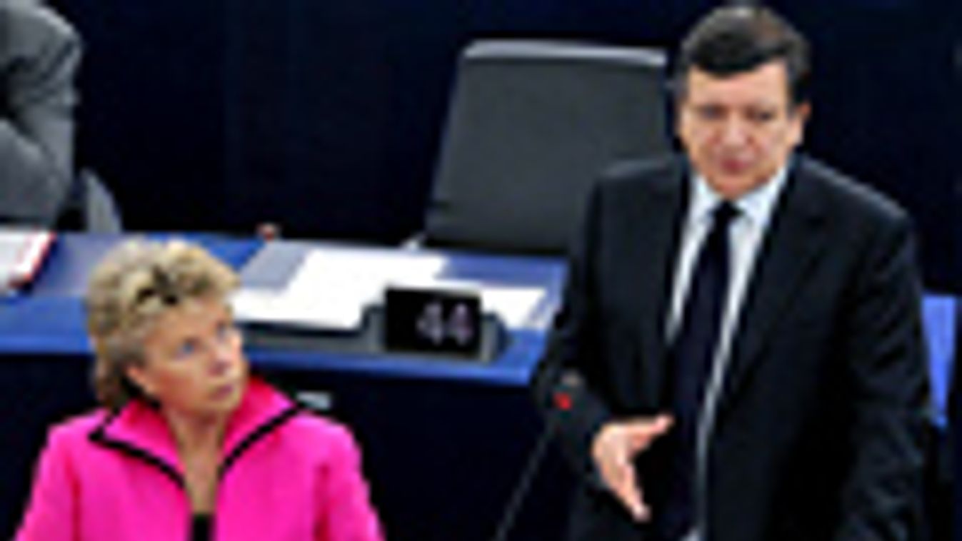 Viviane Reding az EU bizottság elnöke és Jose Manuel Barroso az Európai Bizottság elnöke, kötelezettségszegési eljárás