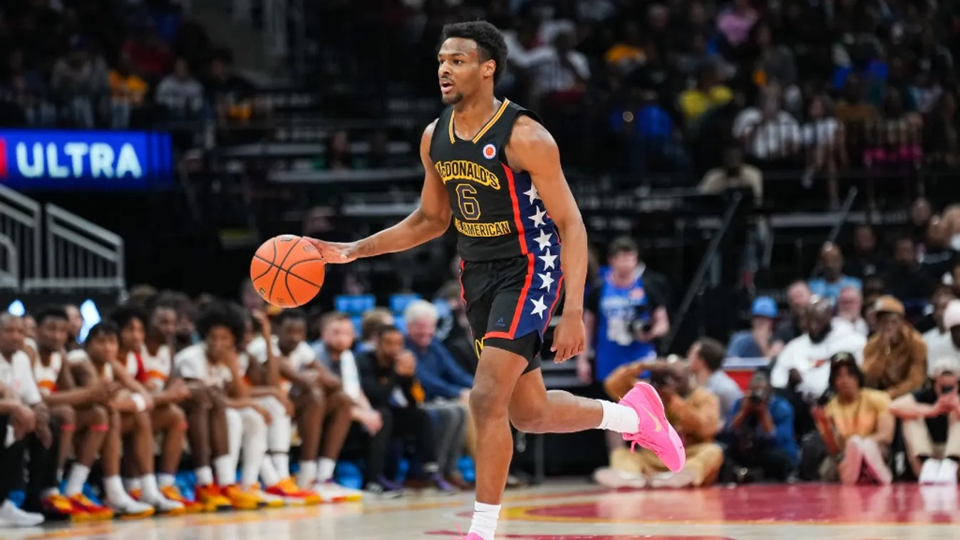 2023 McDonald's All American Game GettyImageRank2 Toyota Center Sports Ball Basketball - Sport USA Sports Team Texas Color Image Dribbling - Sports Photography 6 Houston Gulf Coast States PersonalityInQueue LeBron James Jr. - Born 2004 2023 McDonald's Hig