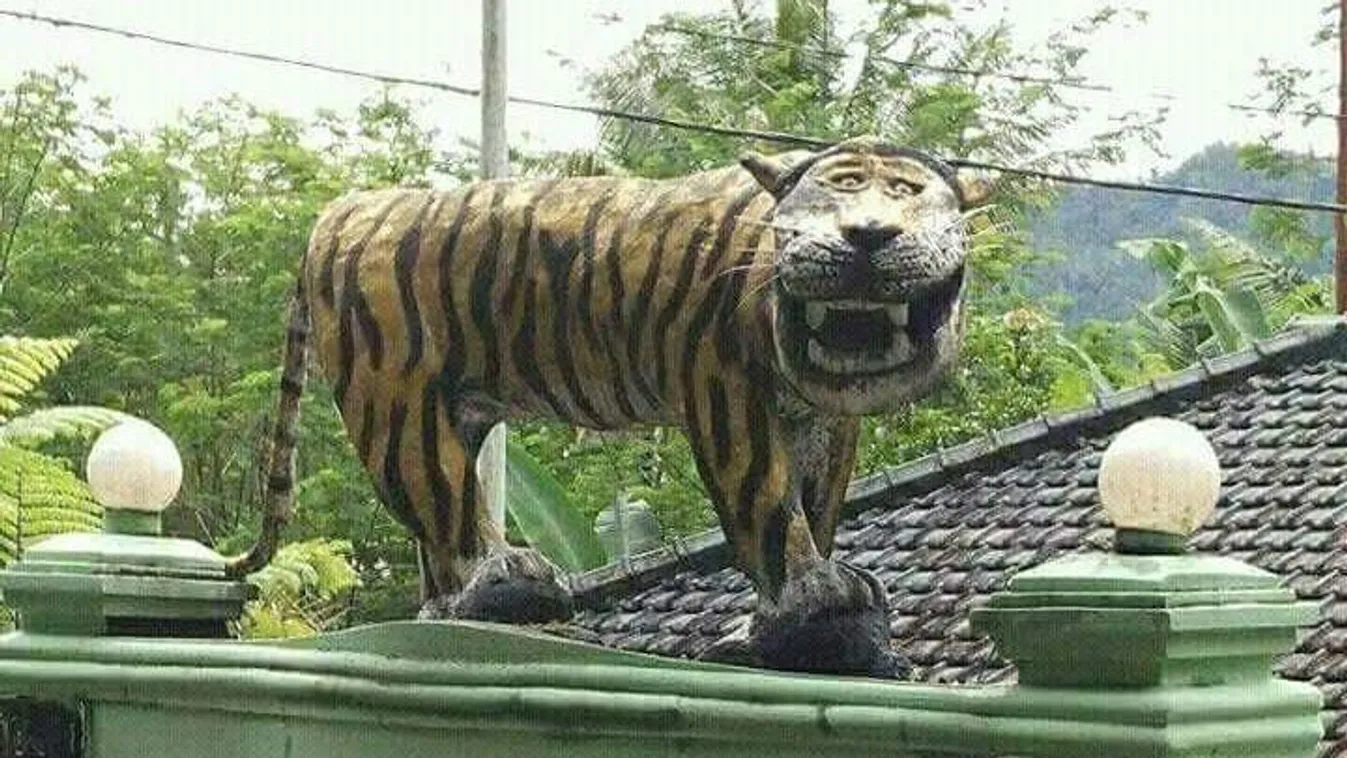 tigris, szobor, Indonézia 