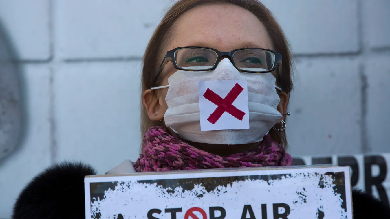 koszovó, tüntetés, légszennyezettség 