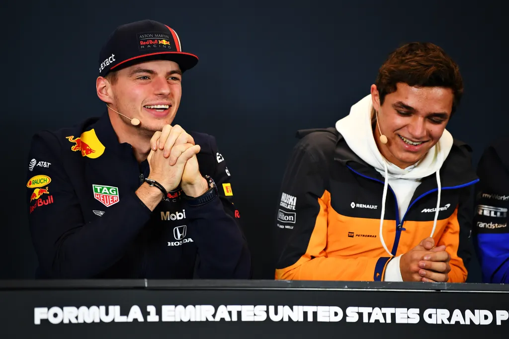 Forma-1, USA Nagydíj, csütörtök, Max Verstappen, Red Bull, Lando Norris, McLaren 