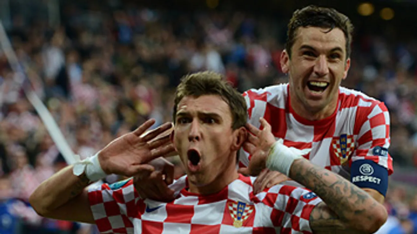 Labdarúgó Eb, Euro 2012, Olaszország-Horvátország,  a horvát Mario Mandzukic egyenlített