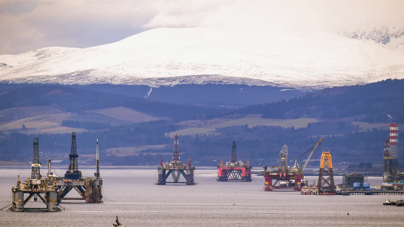 Cromarty Firth, olaj, Északi-tenger, Skócia 