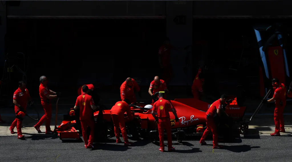 Forma-1, Spanyol Nagydíj, szombat, Leclerc, Ferrari 