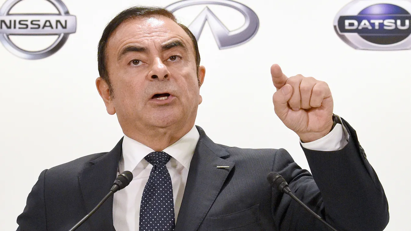 the Renault–Nissan–Mitsubishi Alliance RENAULT NISSAN Mitsubishi Datsun Innfinity FILE: Carlos Ghosn, president and chief executive officer of Nissan Motor Co. speaks at a press conference in Minato ward, Tokyo on October 20, 2016. Carlos Ghosn has a poss