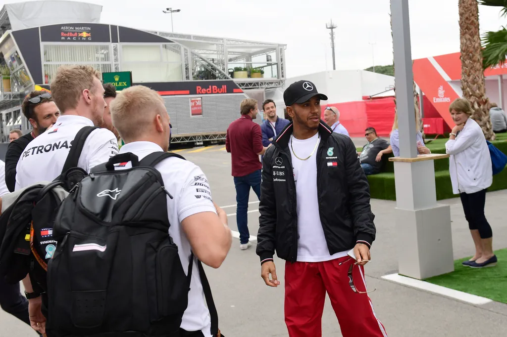 Előkészületek a Forma-1-es Spanyol Nagydíjra, Lewis Hamilton, Mercedes-AMG Petronas 