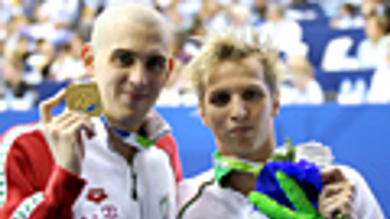 Cseh László (b) arany, Verrasztó Dávid (j) pedig ezüstérmet nyert, Szczecin, rövidpályás Európa-bajnokság