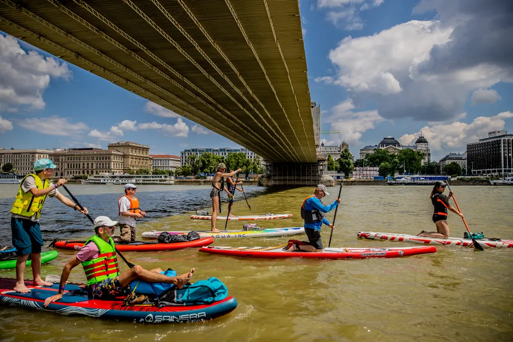 VII. Budapest SUP fesztivál, fesztivál, rendezvény, sup, Duna, Dunán, Budapest, evezés, evez, folyó, nyár, 2022 