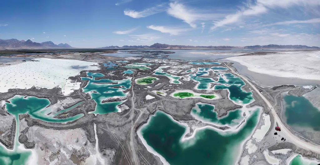 Emerald Lake, Qinghai, Kína, Smaragd-tó, smaragd, tó, tavak, só, sós 