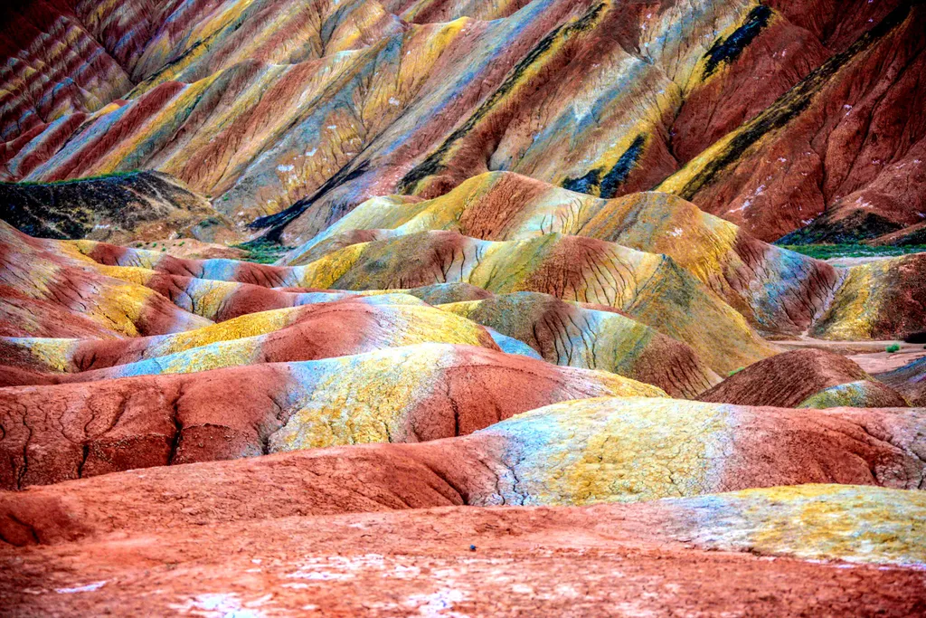 Zjangye Danxia hegy, kína, színes 
 Stunning scenery of Danxia landform in northwest China's Zhangye China Chinese Gansu Zhangye Danxia landform Qicai Horizontal 