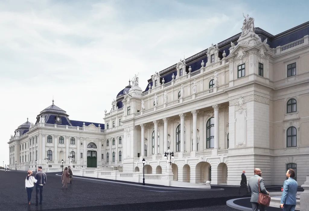 Látványterv a Budavári Palota újjászülető 'A' és 'B' épületéről_Forrás_Várkapitányság 