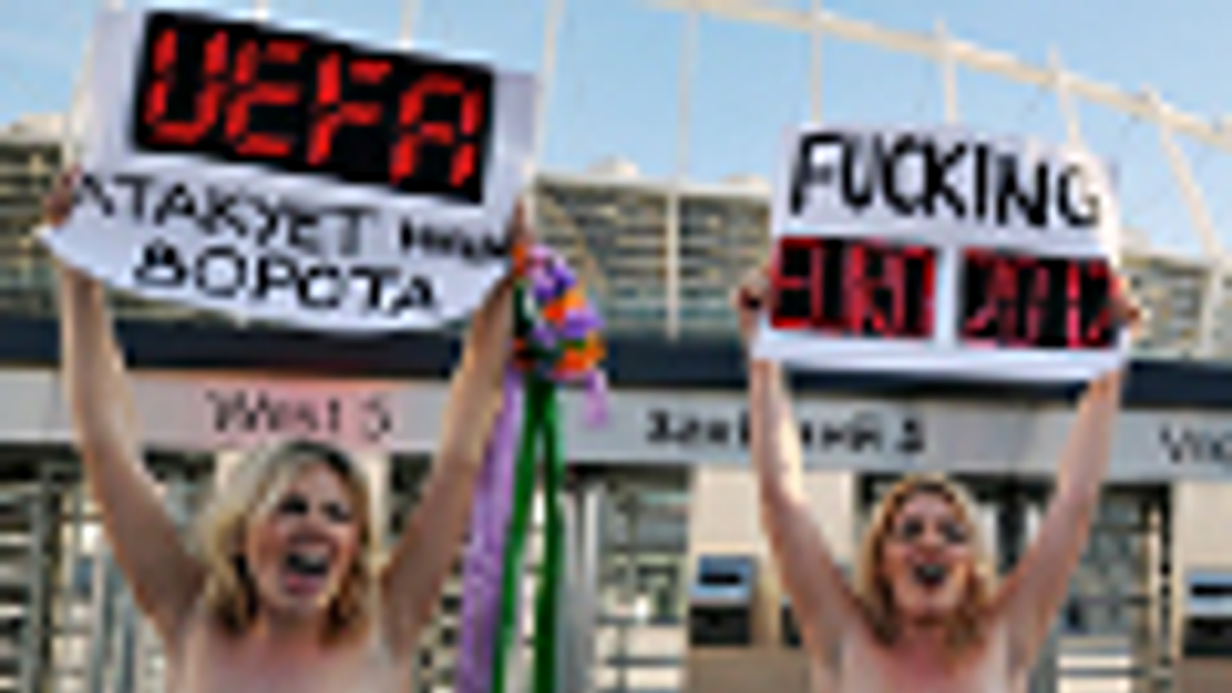 foci EB-sorsolás, FEMEN, félmeztelen nők, feministák