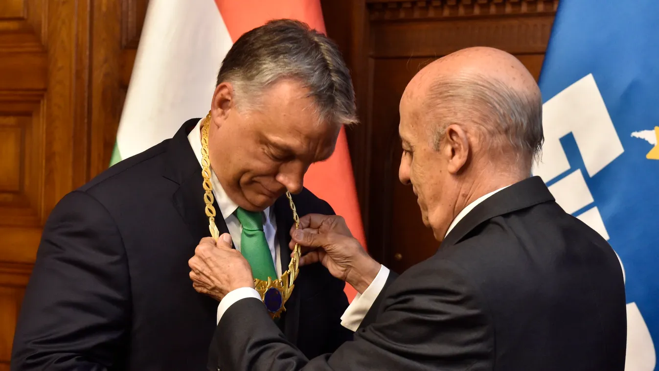 Orbán Viktor, átvette a FINA legrangosabb kitüntetését 
