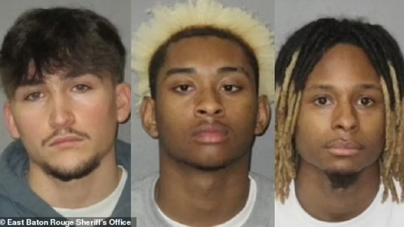 Casen Carver, 18, (left) Kaivon Washington, 18, (center) Everett Lee, 28, (right) were all arrested on rape-related charges together with an unnamed 17-year-old boy. His name is being withheld by authorities because of his age 