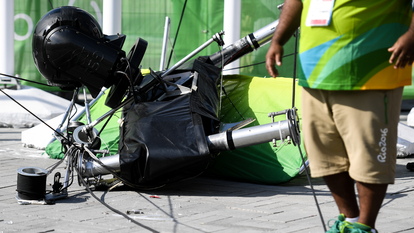 People injured as TV camera falls at Olympic Park equipment landscape volunteer HORIZONTAL 