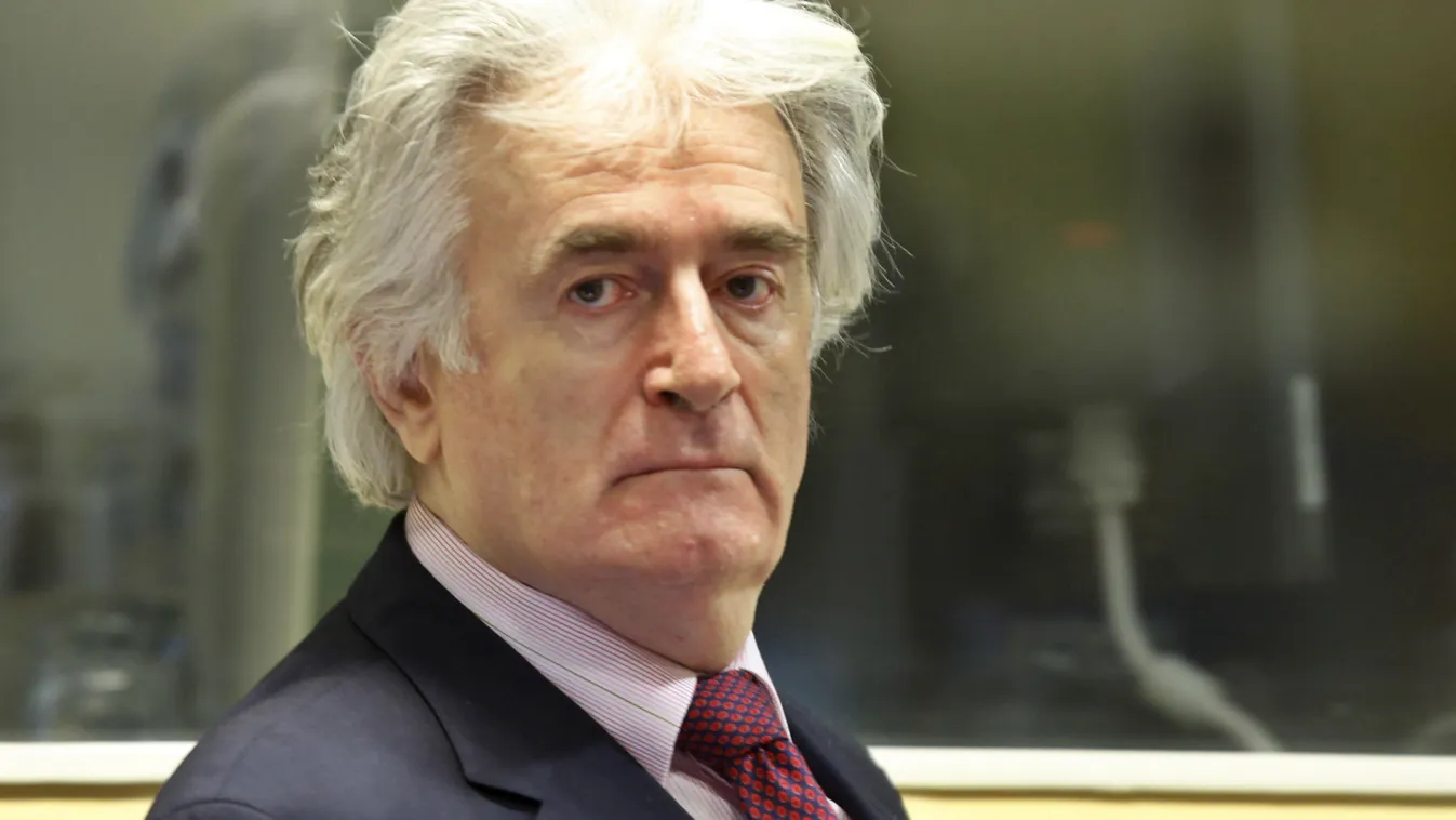 HORIZONTAL PORTRAIT BUST PERSON-POLITICS SERB DEFENDANT TRIAL INTERNATIONAL PENAL TRIBUNAL ON THE FRINGE OF CONFLICTS (FILES) A file photo on November 3, 2009 shows former Bosnian Serb leader Radovan Karadzic in the courtroom of the ICTY War Crimes tribun