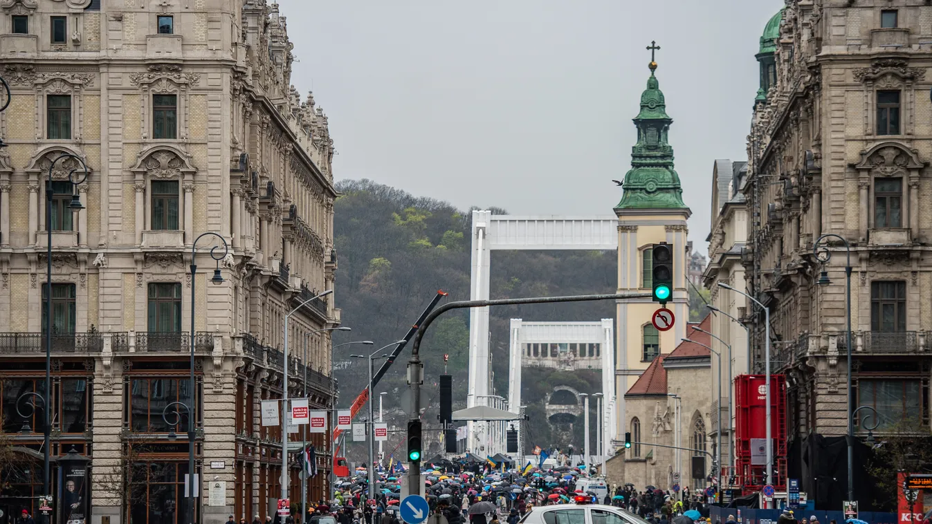 Legyen végre vége tüntetés, Budapest, Szabad sajtó út, 2022.04.02. 