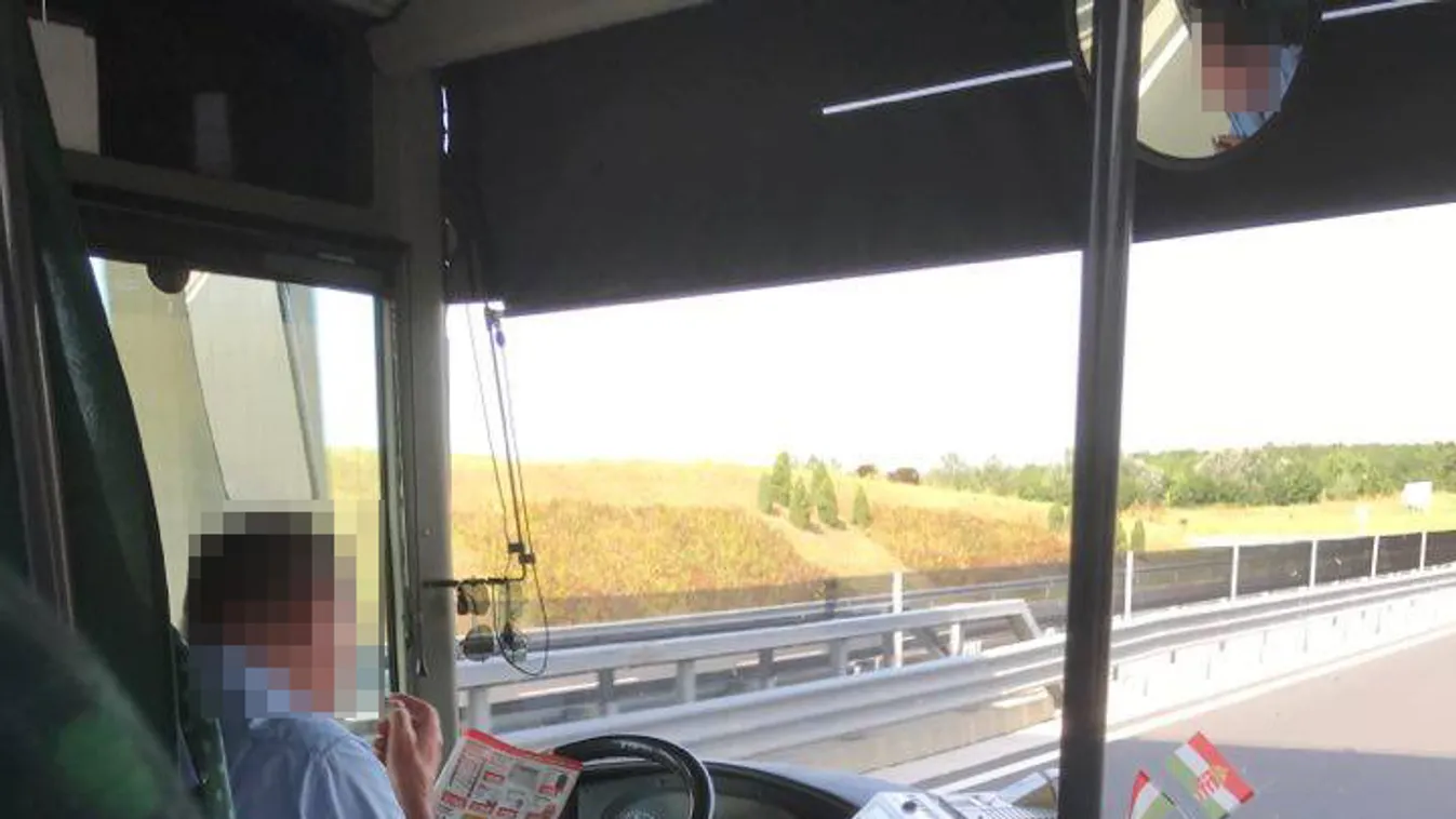 Döbbenetes, mit csinált vezetés közben a magyar buszsofőr 