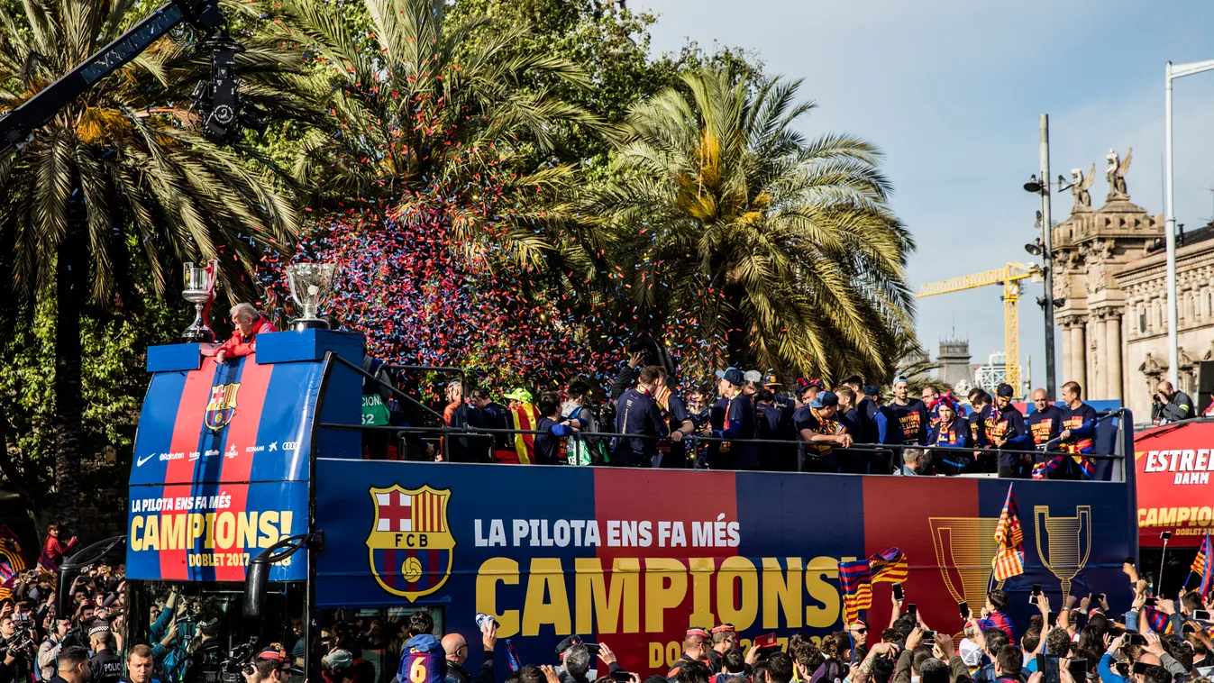 FC Barcelona La Liga Victory Parade Fbl esp liga barcelona catalonia APRIL 30 FC Barcelona La Liga Victory Parade 
