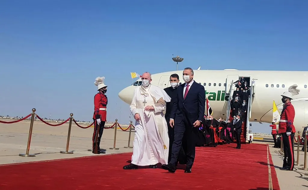 Képeken Ferenc pápa Irakba érkezése, galéria, 2021.03.05. 