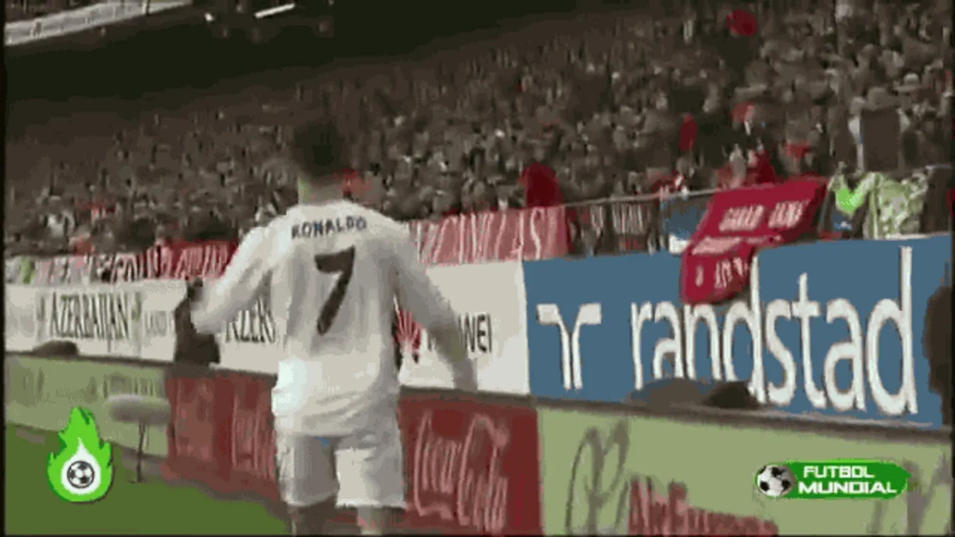 Cristiano Ronaldo és az Atlético Madrid labdaszedője 