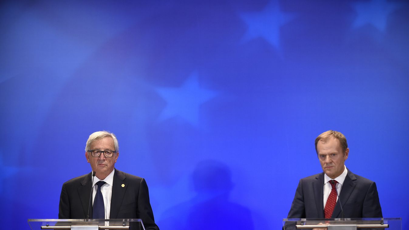 Donald Tusk Jean-Claude Juncker EU csúcs 