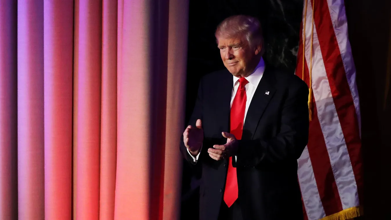 amerikai elnökválasztás 2016 Donald Trump Republican Presidential Nominee Donald Trump Holds Election Night Event In New York City GettyImageRank1 POLITICS ELECTION topics topix bestof toppics toppix 