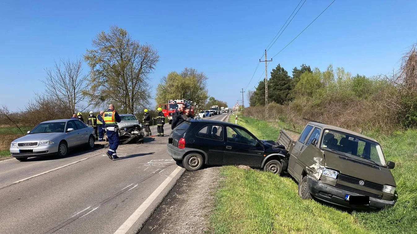 ötös karambol 6-os főút Becefa 