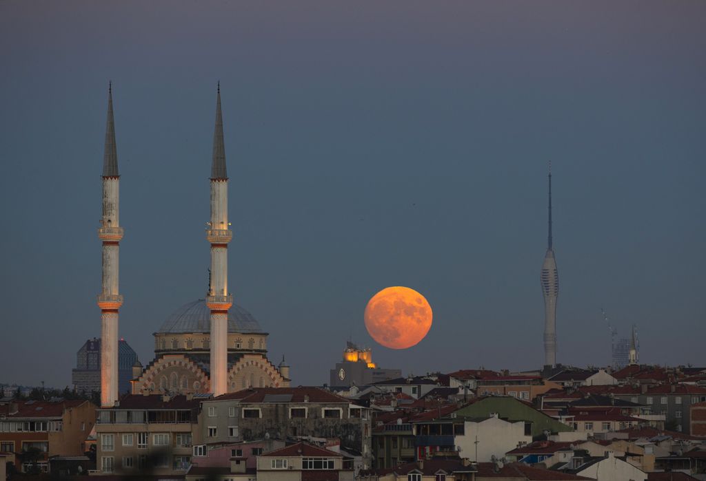 telihold, szeptember, 2022, Törökország, török, hold 