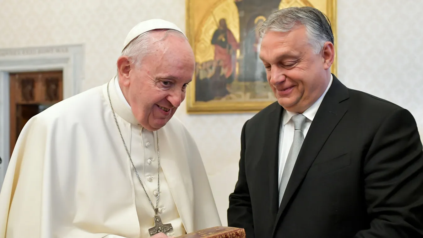 ORBÁN Viktor; FERENC pápa Orbán Viktor hivatalos látogatása a Vatikánban 