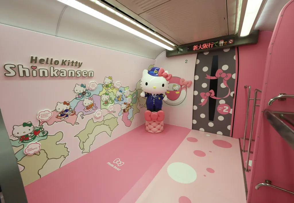 Hello Kitty szuperexpressz sinkanzen Japán 