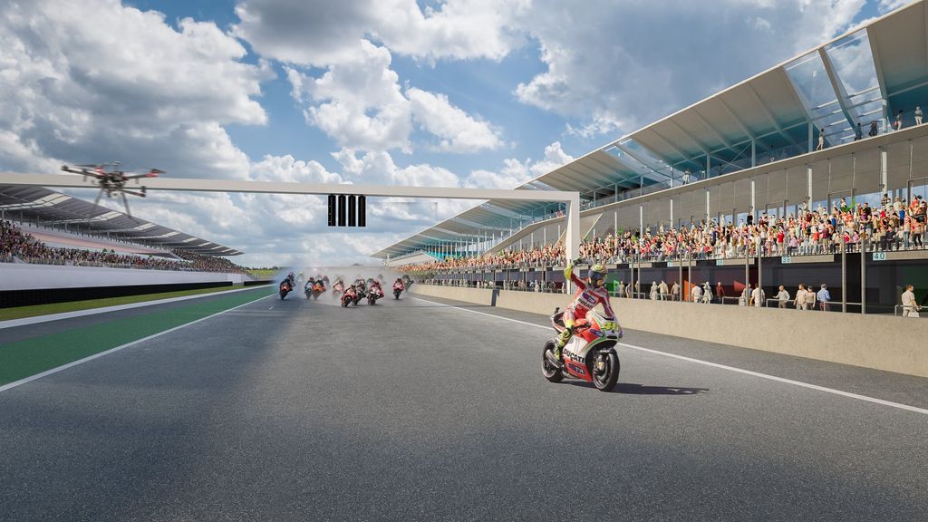 MotoGP Hajdúnánás tervpályázat látványterv, BORD Építész Stúdió 