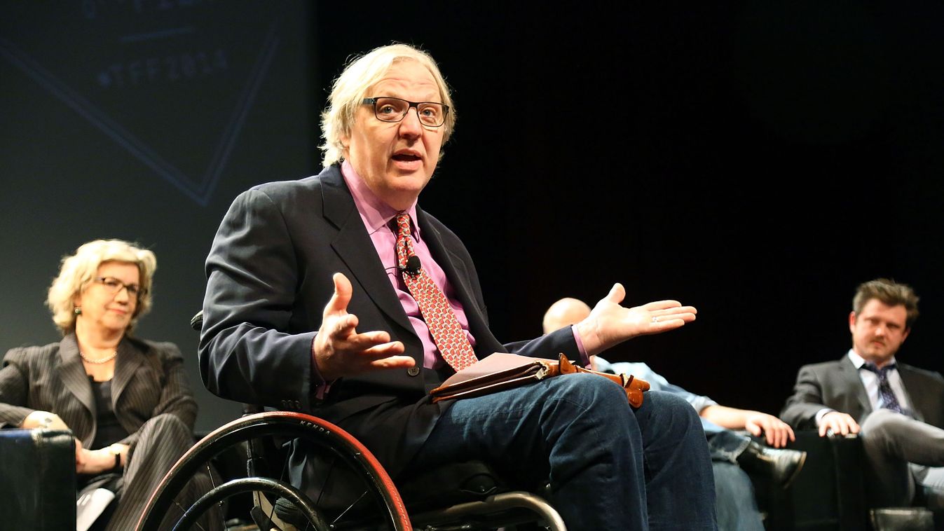Future Of Film Panel: Stories By Numbers - 2014 Tribeca Film Festival GettyImageRank2 BOARD HORIZONTAL Full Length Talking USA New York City Movie JOURNALIST PORTRAIT Film Industry Arts Culture and Entertainment Celebrities John Hockenberry Tribeca Film F