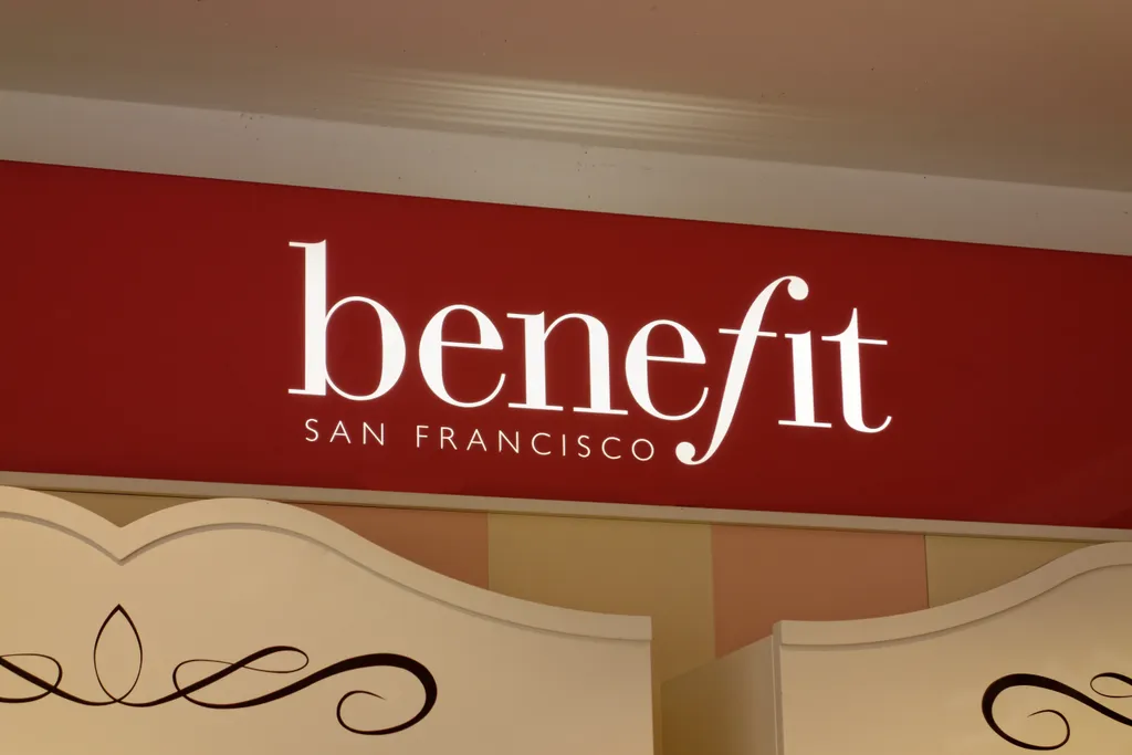 Benefit San francisco cosmetics
 Benefit is a cosmetics company, best known for its makeup. It is sold in Sephora, which is also an LVMH 
