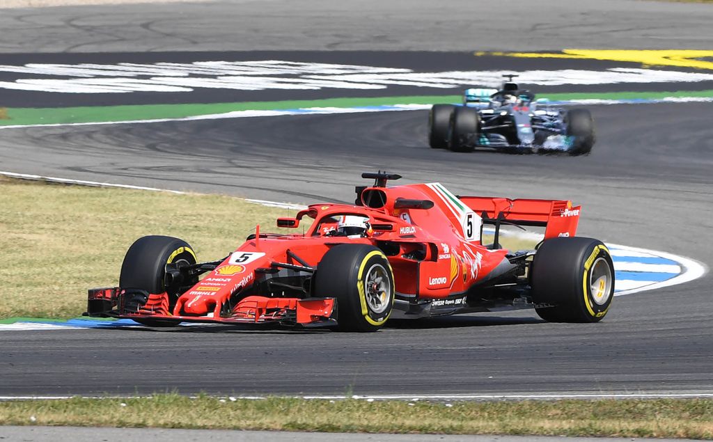 A Forma-1-es Német Nagydíj pénteki napja, Sebastian Vettel, Scuderia Ferrari, Lewis Hamilton, Mercedes-AMG Petronas 
