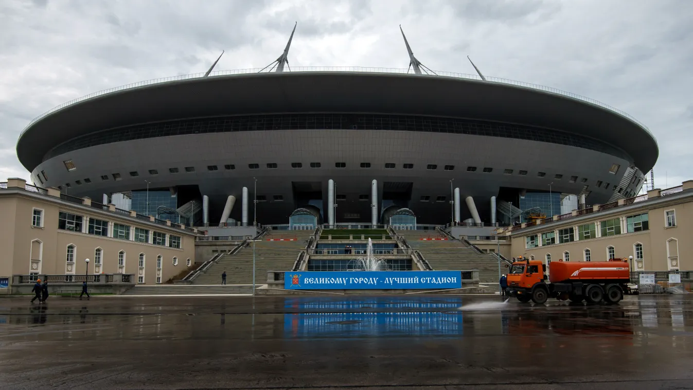 FIFA inspection committee visits Zentit Arena construction site arena football stand stadium zenit 2018 fifa world cup krestovsky peter arena 