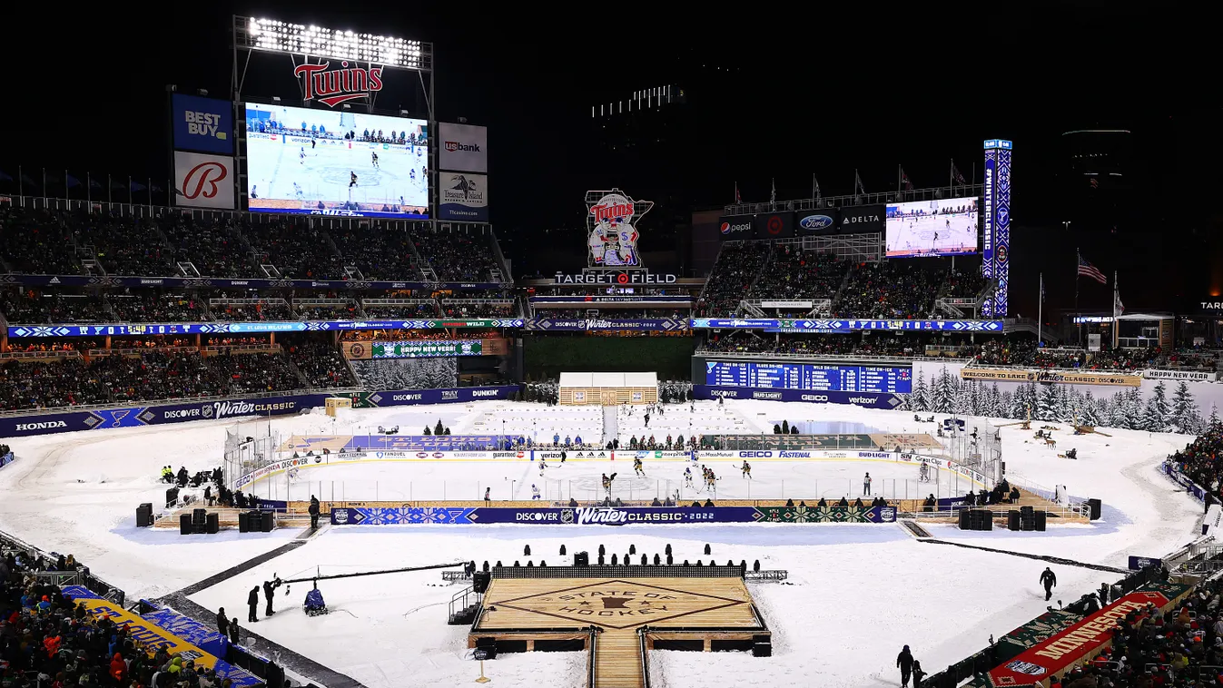 2022 Discover NHL Winter Classic - St Louis Blues v Minnesota Wild GettyImageRank2 Color Image national hockey league Horizontal SPORT ICE HOCKEY 