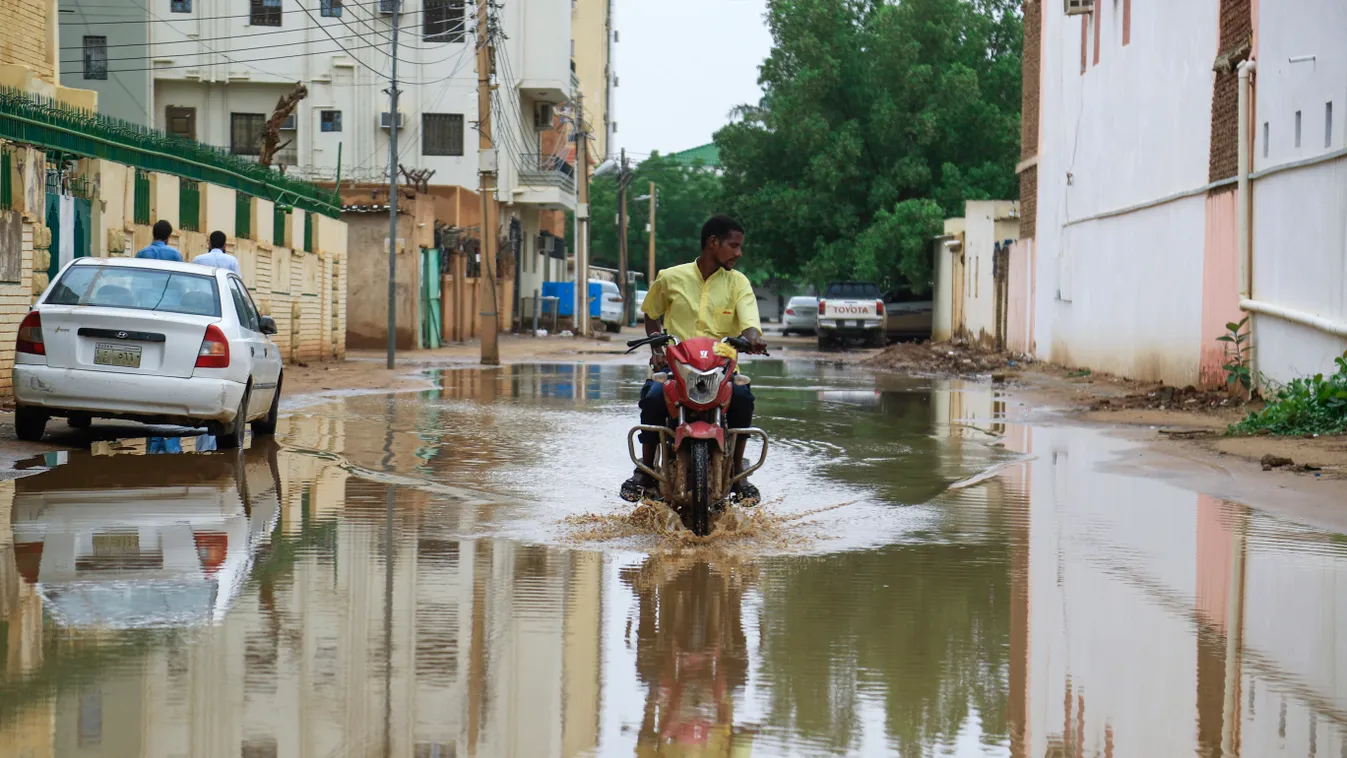 Khartoum, Szudán, áradás, árvíz, időjárás, Afrika 